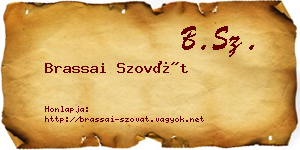 Brassai Szovát névjegykártya